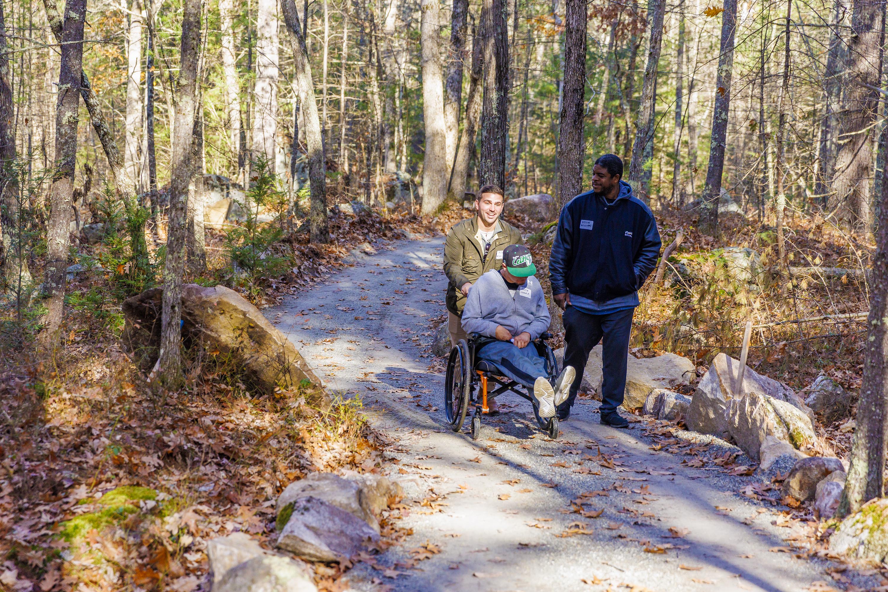 People on accessible trail